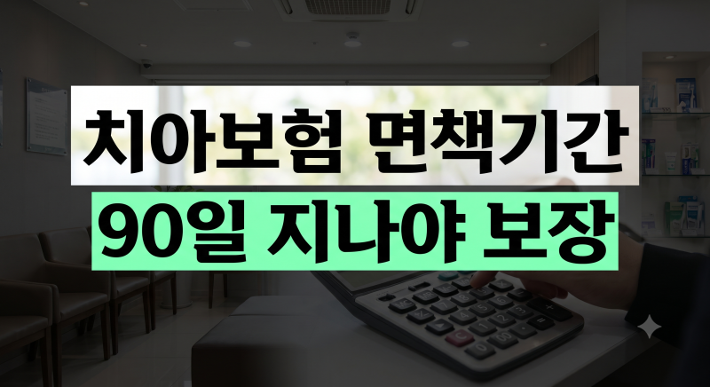 치아보험 면책기간 시작일·마감일 계산법 총정리