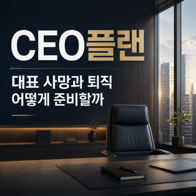 CEO플랜이란?대표가 사망해도, 살아서 퇴직해도 회사가 멈추지 않게 하는 법인보험
