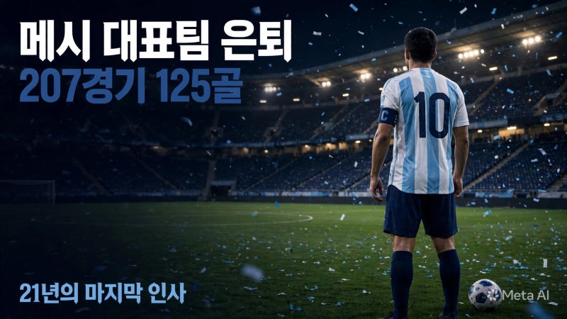 ⚽ 메시 아르헨티나 대표팀 은퇴｜207경기 125골, 끝나지 않은 축구의 신 기록
