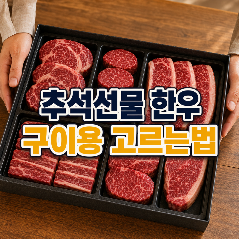추석선물 한우 구이용 고르는법, 등심 안심 채끝 어떤 부위가 좋을까?