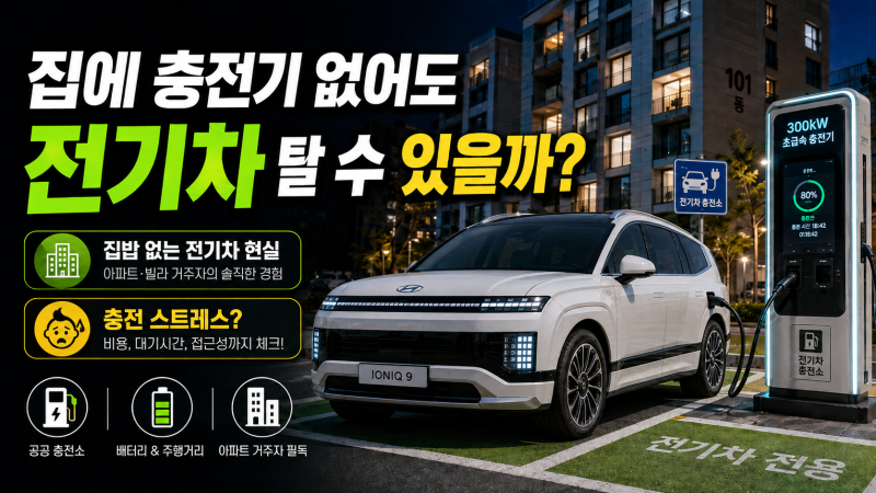 집에 충전기 없어도 전기차 탈 수 있을까? 집밥 없는 전기차 현실