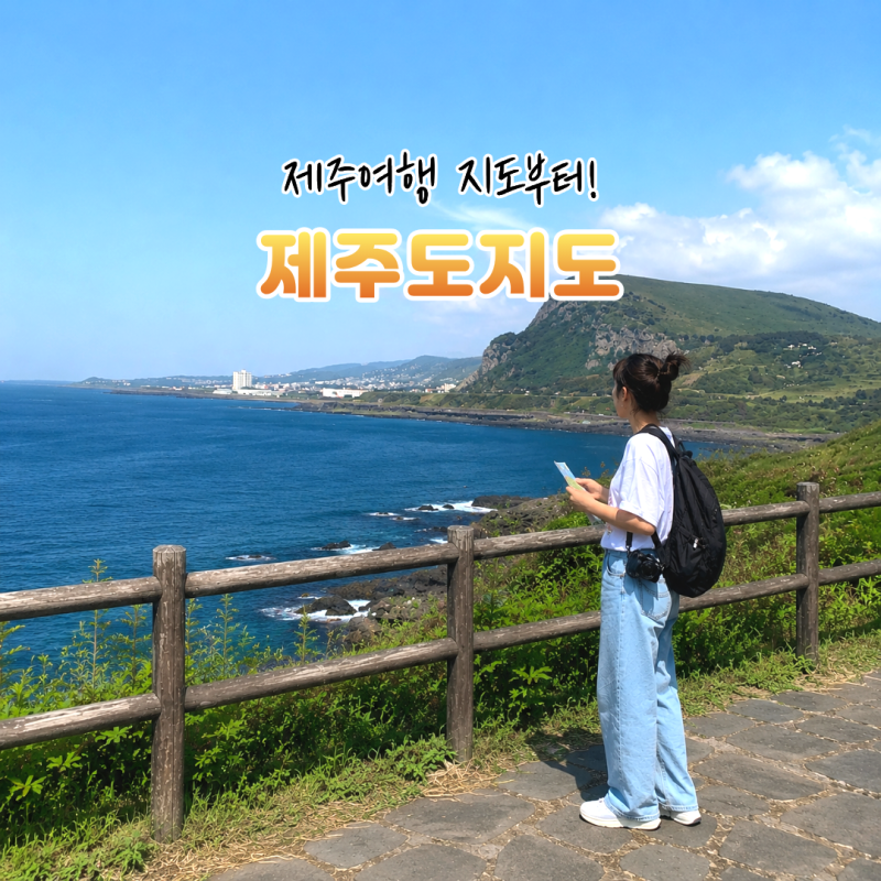제주도지도 한눈에 보기 제주관광 지도 여행코스 짜기