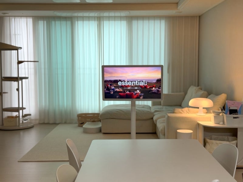 카멜마운트 TV거치대, 이동식 TV스탠드로 만든 우리집 삼탠바이미