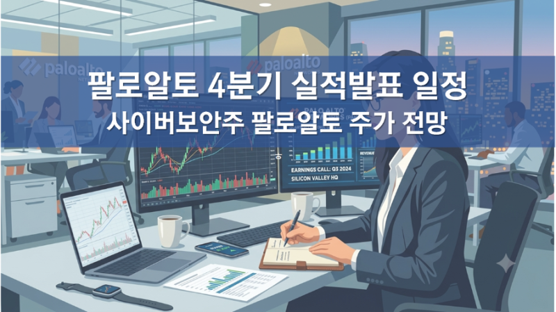 팔로알토 주가 전망, 팔로알토 네트웍스 9월 실적발표일 시간, 일정, 날짜, 한국시간, 미국 증....