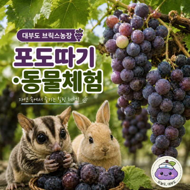 2026 대부도 포도축제 시즌 아이와 가볼만한곳｜브릭스농장 포도따기·동물체험