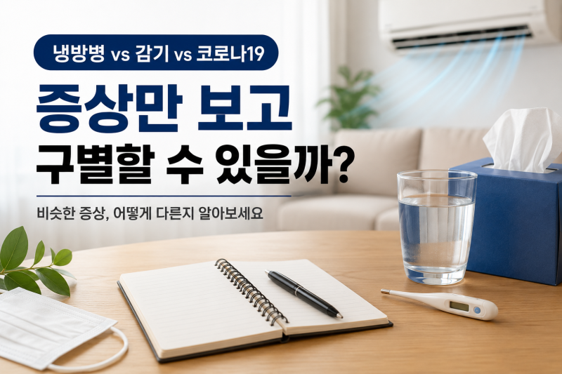냉방병 vs 감기 vs 코로나 차이, 증상만 보고 구별할 수 있을까?