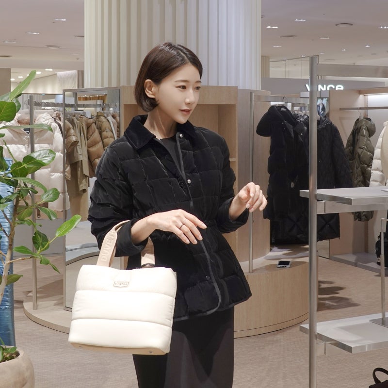 여성경량패딩 듀베티카 매장에서 5가지 입어봤는데 다 예쁨! (현대백화점 판교점)