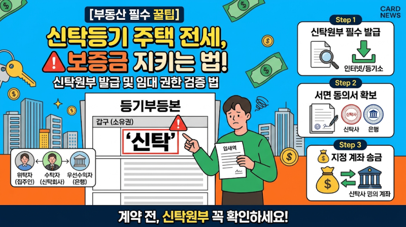 [부동산 꿀팁] 신탁등기 주택 전세 계약 전 필수 체크! 신탁원부 발급 및 임대 권한 검증 법