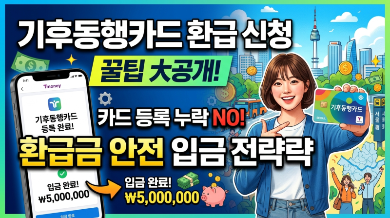 기후동행카드 환급 신청 꿀팁: 카드 등록 누락 없이 환급금 안전하게 입금받는 전략