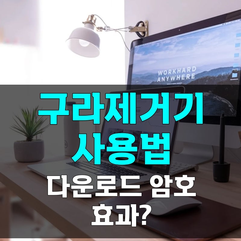 구라제거기 사용법, 암호 다운로드 고클린 비교하면 효과는?