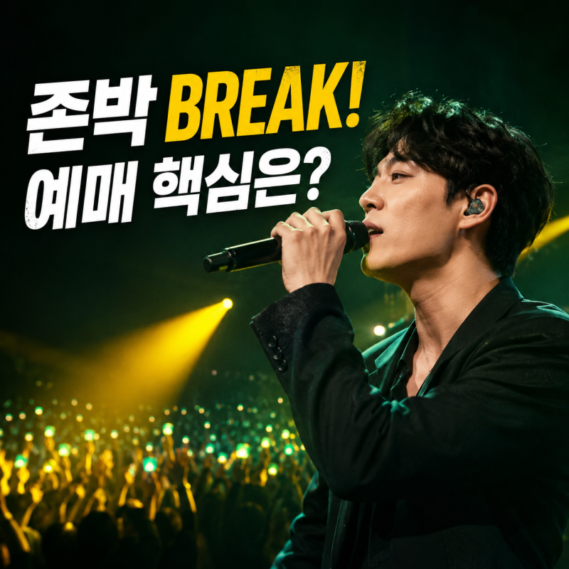 존박 콘서트 BREAK! 9월 11~13일, 예매 전 체크할 조건