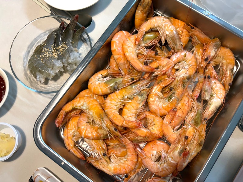 노량진수산시장 생새우 포장 남도해물 새우 1.5kg 가격 후기