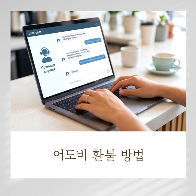 어도비 환불 방법 : 자동 결제 취소 및 위약금 수수료 피하는 법