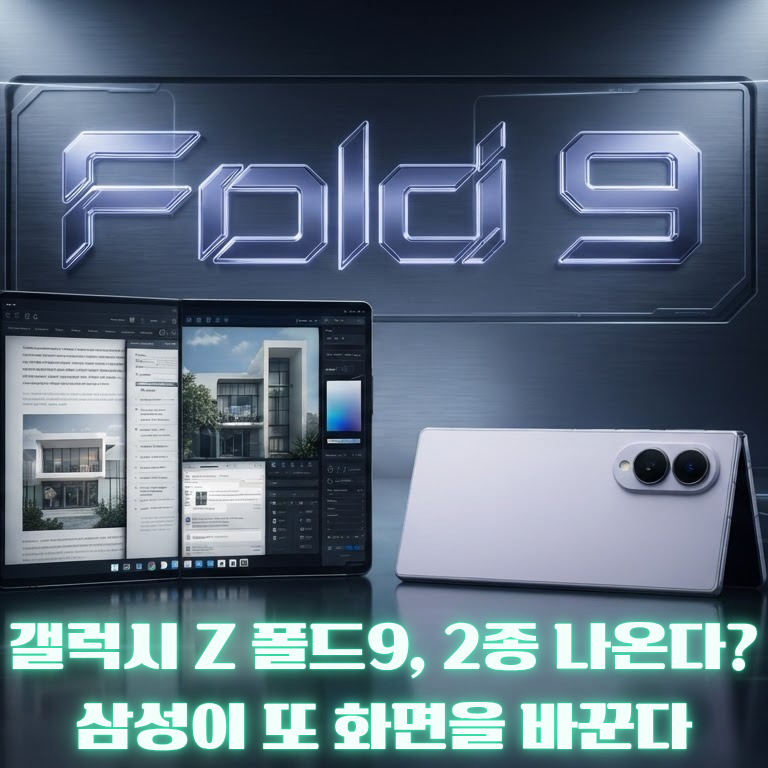 갤럭시 Z 폴드9 와이드 2종 개발설｜4:3 넘어 영상 특화 폴더블·2027년 5종 전략