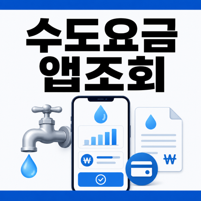 수도요금 조회 어떻게 하나요? 조회 앱·납부부터 서울 경기도 부산 인천 대전 전주