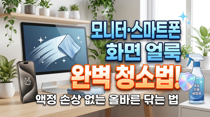 모니터·스마트폰 화면 얼룩 완벽 청소법! 액정 손상 없는 올바른 닦는 법