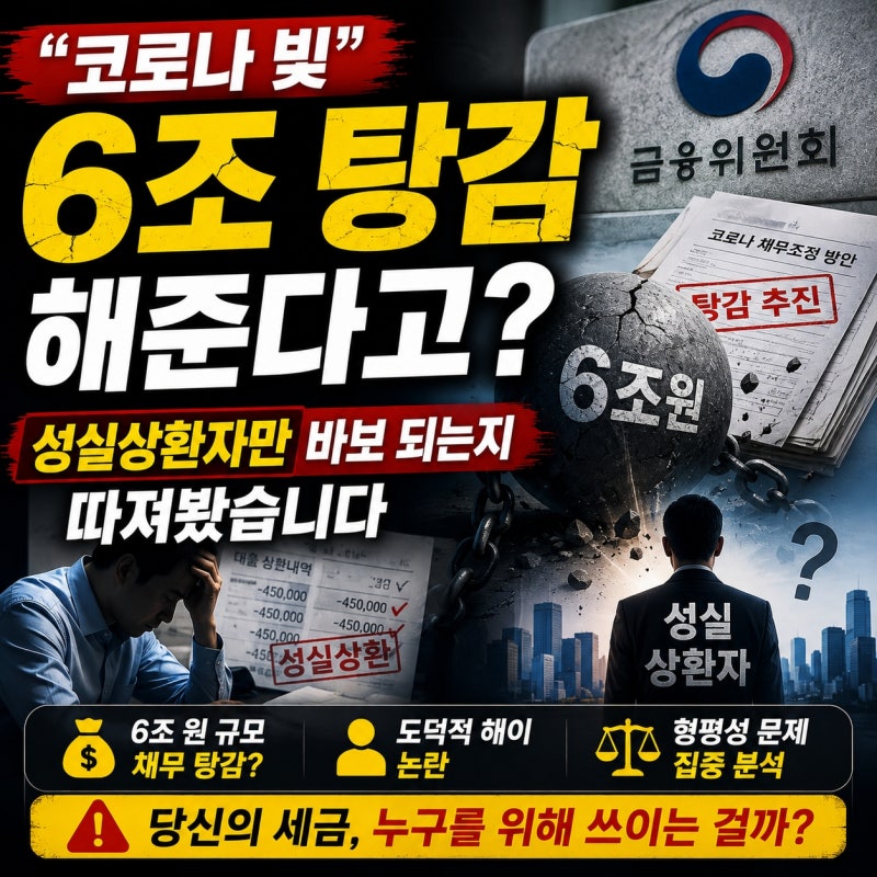 "코로나 빚 6조 탕감해준다고?" 성실상환자만 바보 되는지 따져봤습니다