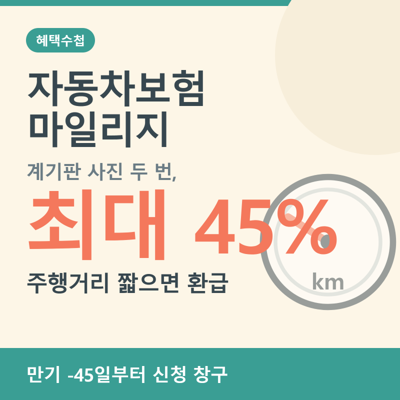 자동차보험 마일리지 특약 환급, 계기판 사진 두 번