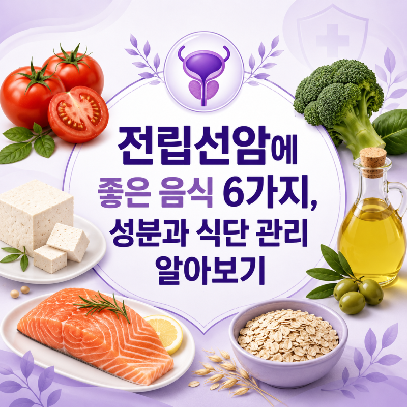 전립선암에 좋은 음식 6가지, 성분과 식단 관리 알아보기