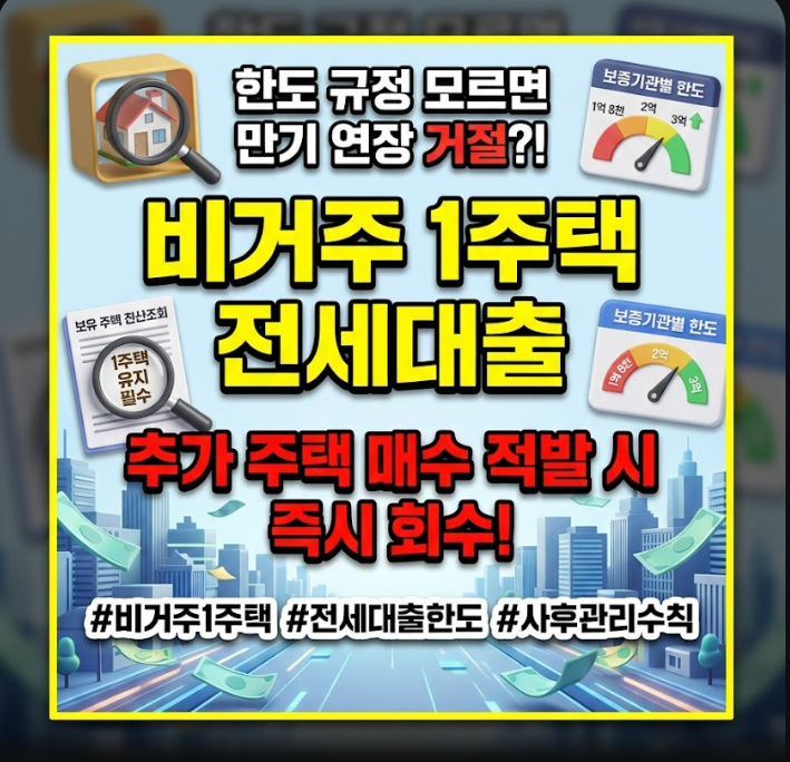 비거주 1주택 전세대출 제한 피하고 연장 승인받는 3단계 절차