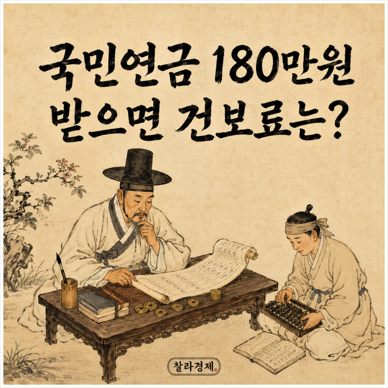 국민연금 월 180만원 받으면 건강보험료 얼마? 연 2,000만원 기준도 따져봤다