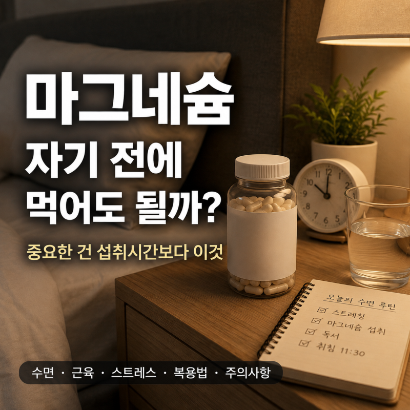 마그네슘 섭취시간 자기 전 먹으면 오히려 숙면 방해된다고?