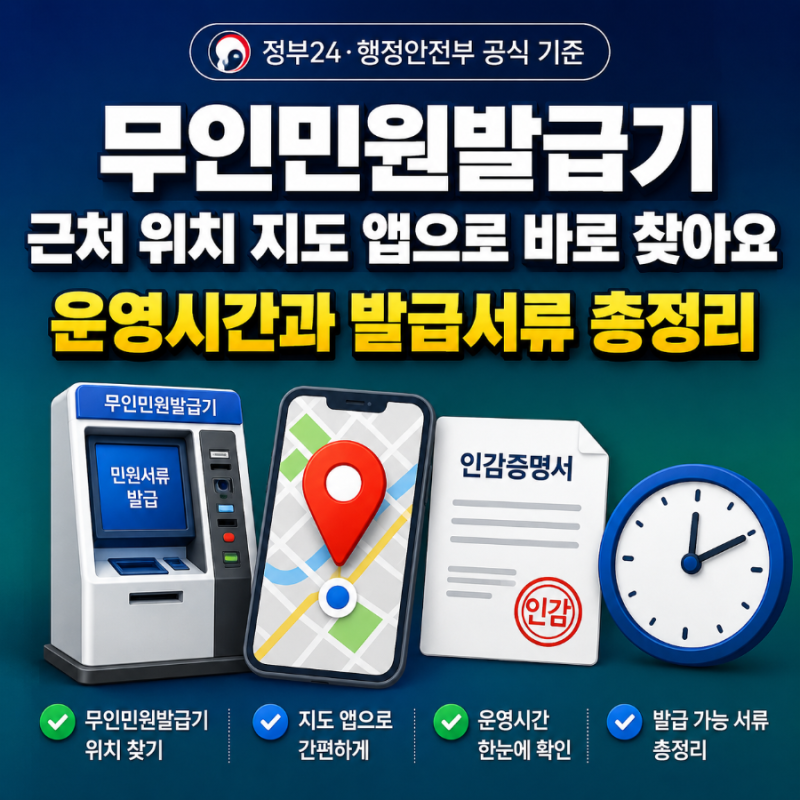 무인민원발급기 위치 시간 총정리, "인감증명서도" 대구·청주·제주공항까지