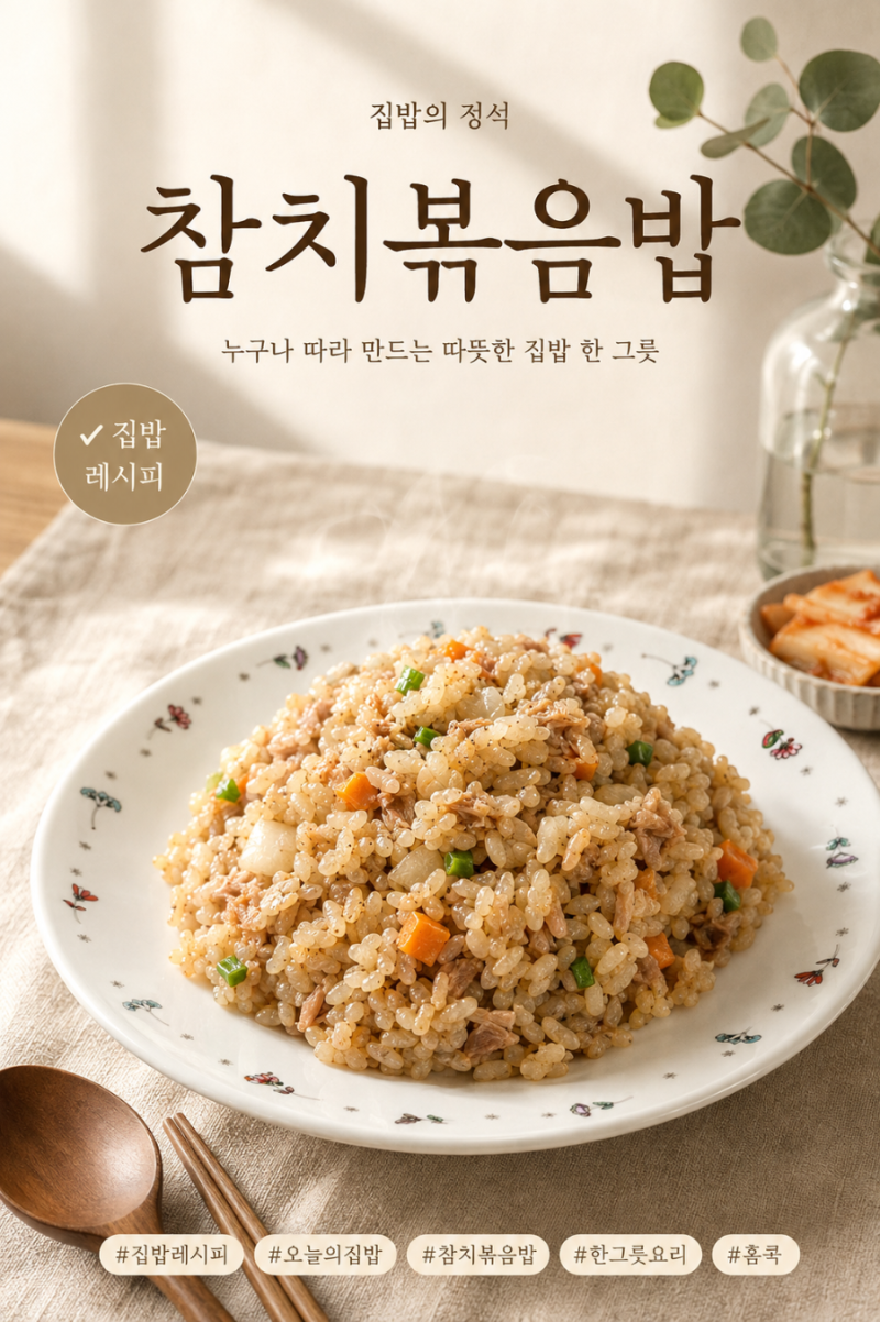 참치볶음밥 레시피 간단한 한그릇요리 참치캔 요리