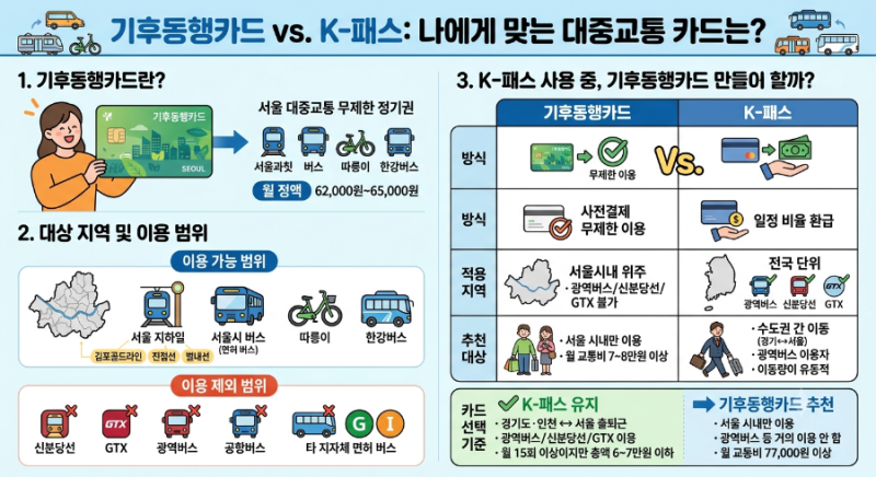 기후동행카드는 무엇인가? 서울시 발행카드,서울과 경기 지역에서 대중교통을 많이 이용하....