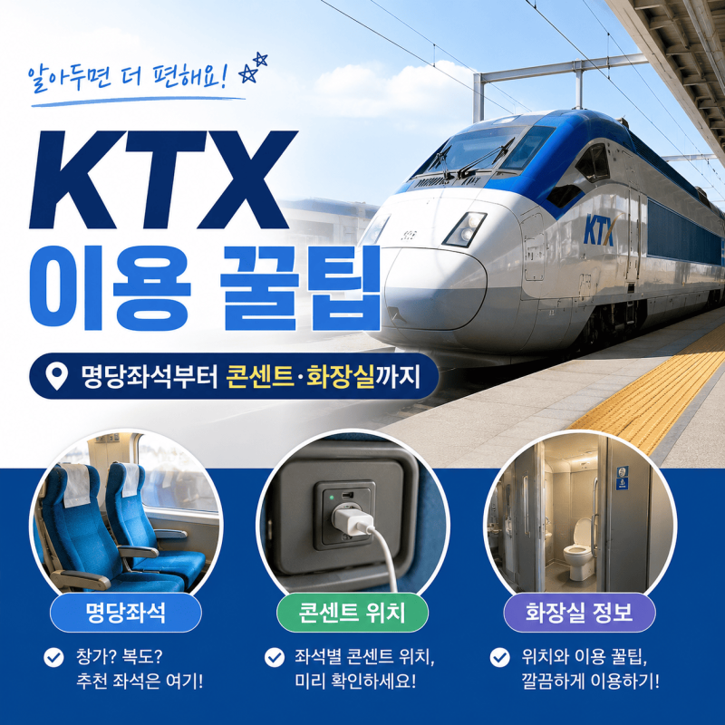 KTX 이용 꿀팁, 명당좌석부터 콘센트·화장실까지