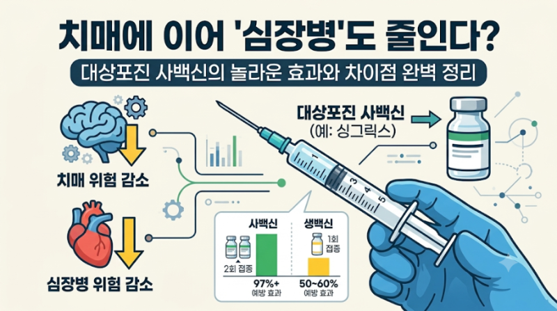 "치매에 이어 심장병 위험까지 줄인다?" 대상포진 백신의 진화와 사백신 싱그릭스의 모든 것
