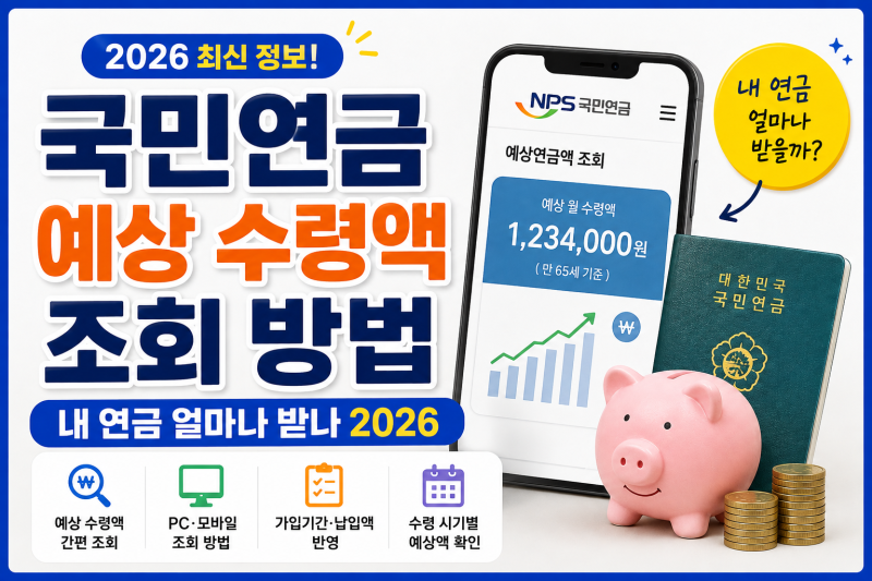 2026 국민연금 예상연금액 조회 방법｜내 연금 얼마나 받을까?