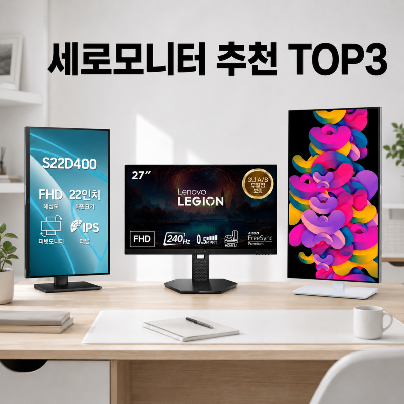 세로모니터 추천 TOP3, 문서·게임·4K 작업별로 고르면 됩니다