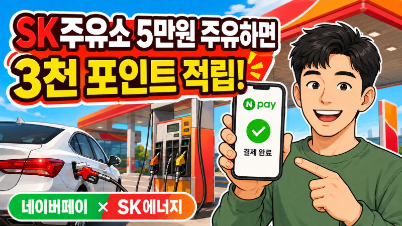 SK주유소 5만원 주유하면 3천원 적립? 네이버페이·SK에너지 제휴 혜택 총정리