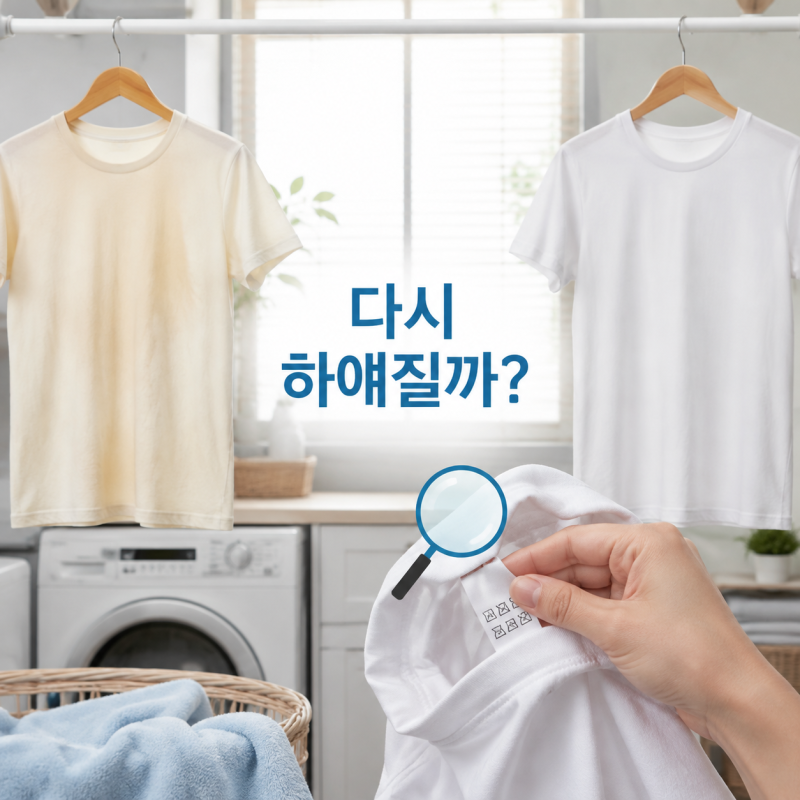 흰옷 누렇게 변했을 때, 산소계 표백제 쓰기 전 세탁표시부터 확인하세요 (+흰옷누런때, 과탄....