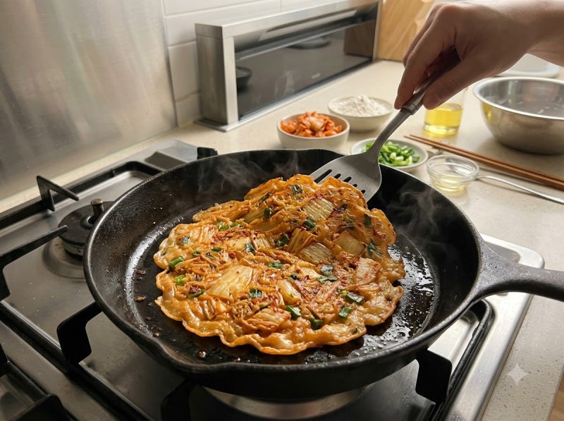 "김치부침개 레시피" 눅눅하지 않게 만드는 핵심 포인트