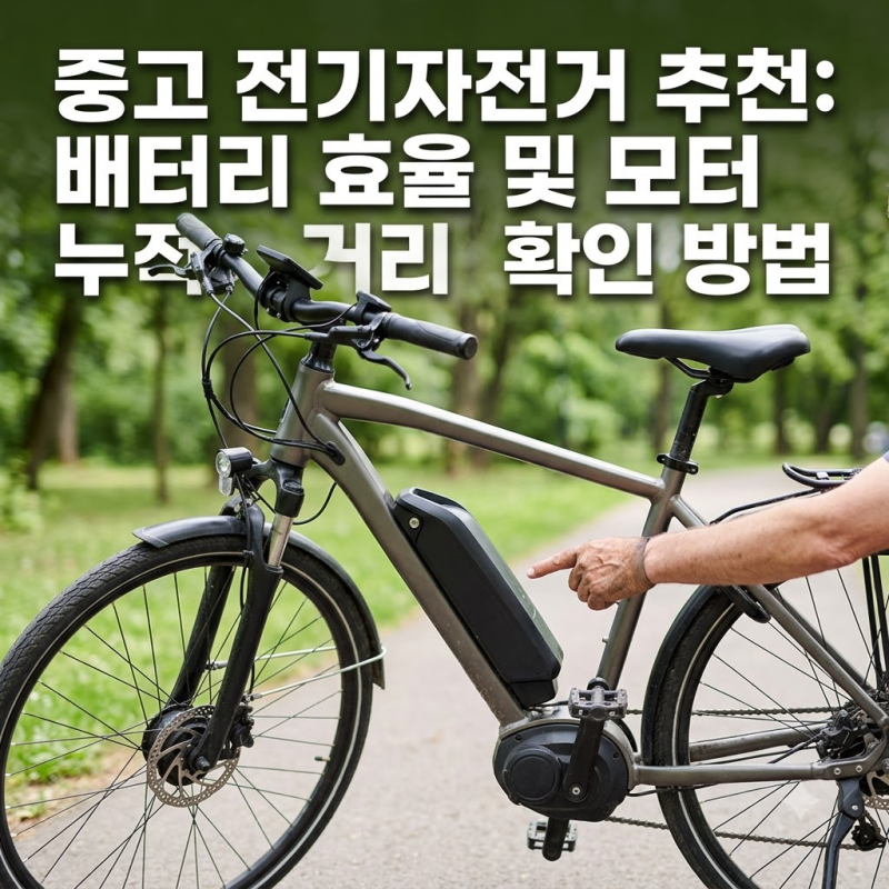 중고 전기 자전거 추천 배터리 효율과 모터 누적 거리 확인하는 방법