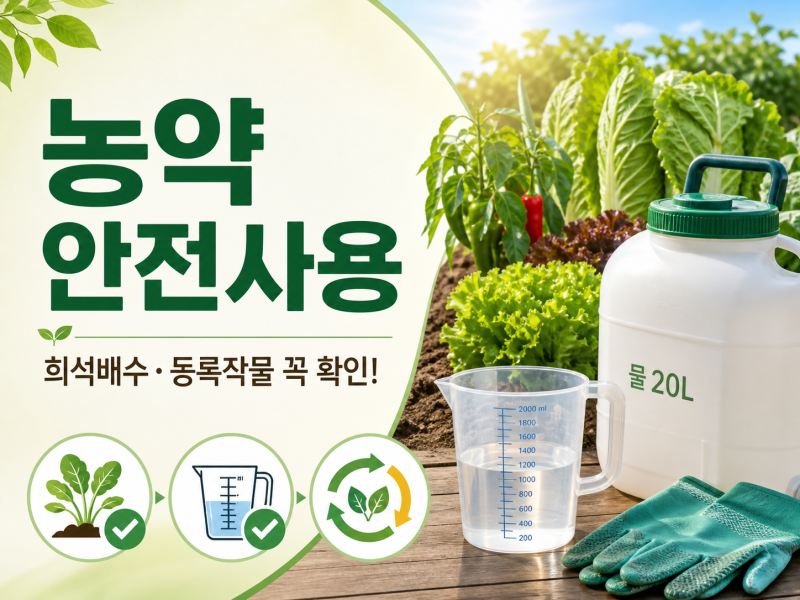 농약 많이 넣으면 더 잘 들을까? 희석배수 꼭 지켜야 하는 이유