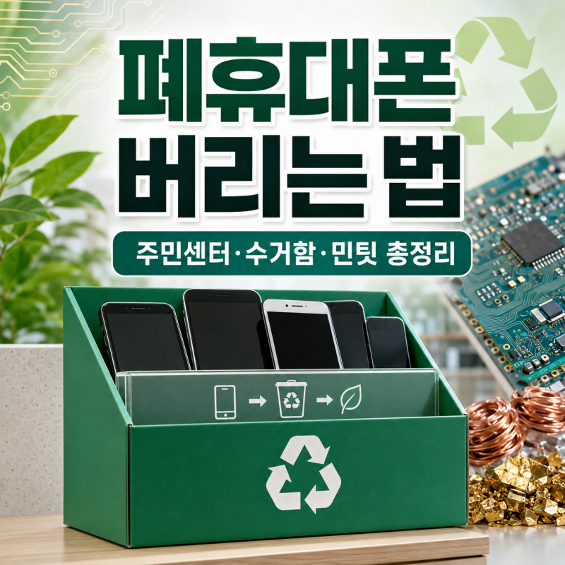 폐휴대폰 버리는 법 총정리…주민센터·수거함·민팃·매입 비교