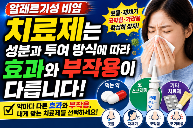 알레르기성 비염 증상과 치료제 약종류