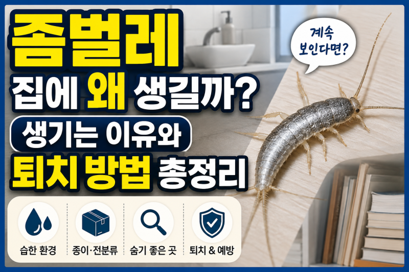 좀벌레 집에 왜 생길까? 생기는 이유와 퇴치 방법 총정리