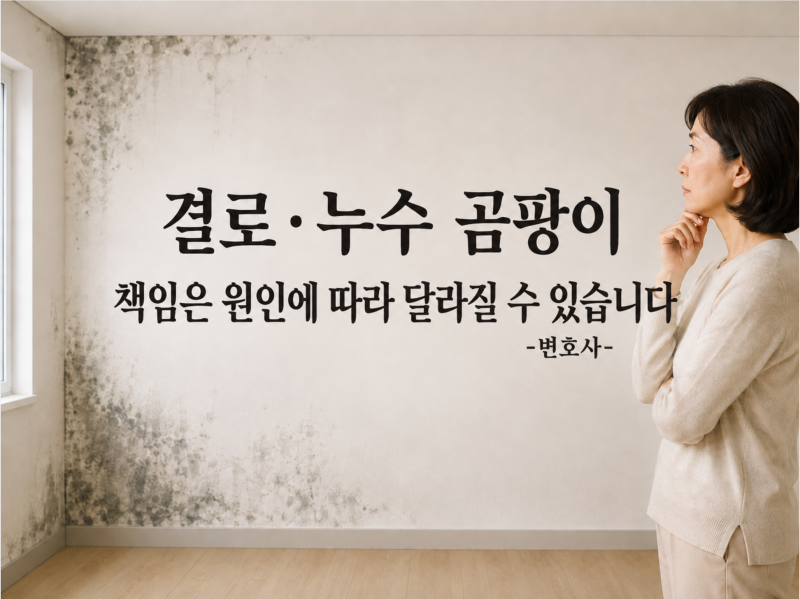 월세집에 곰팡이가 심하면 수리 책임은 누구에게 있을까?