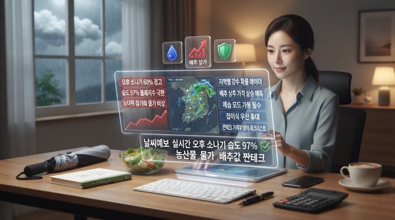 날씨예보 실시간 팩트체크! 오늘날씨 수도권 비 및 농산물 생육 온도 가이드