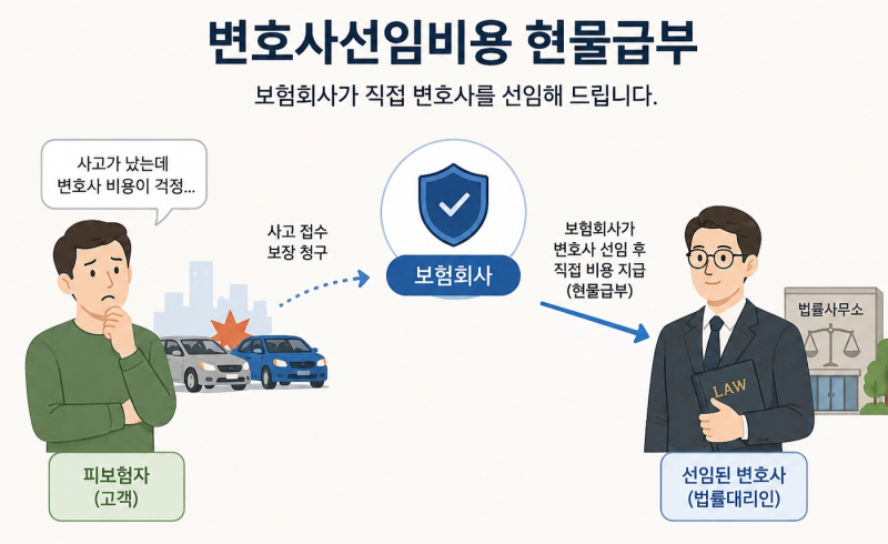 운전자보험 변호사선임비용 현물급부란?