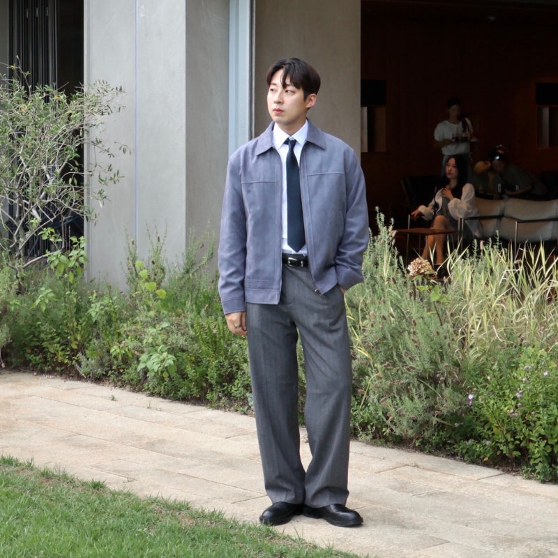 지오지아 주우재 사복패션 따라 하기! 남자 가죽자켓 스웨이드 점퍼 와이드팬츠 서울전시 코....