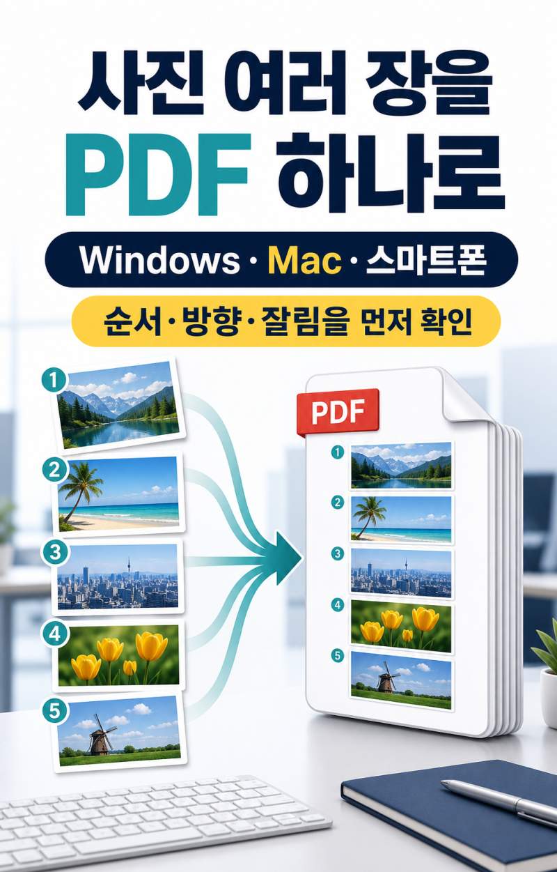 사진 여러 장을 PDF 파일 하나로 만드는 방법｜Windows·Mac·스마트폰