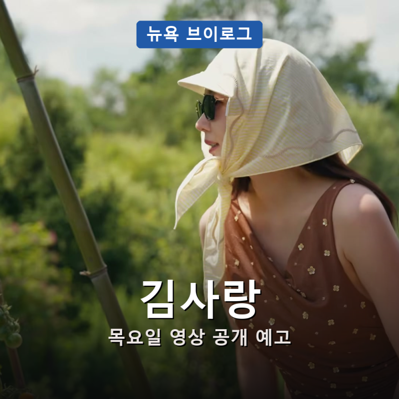 김사랑 근황, 뉴욕 지하철 사진과 목요일에 올라올 새 영상