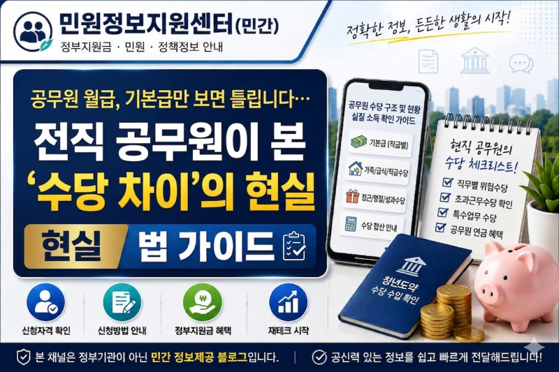[공무원 급여] 공무원 월급, 기본급만 보면 틀립니다… 전직 공무원이 본 ‘수당 차이’의 현....