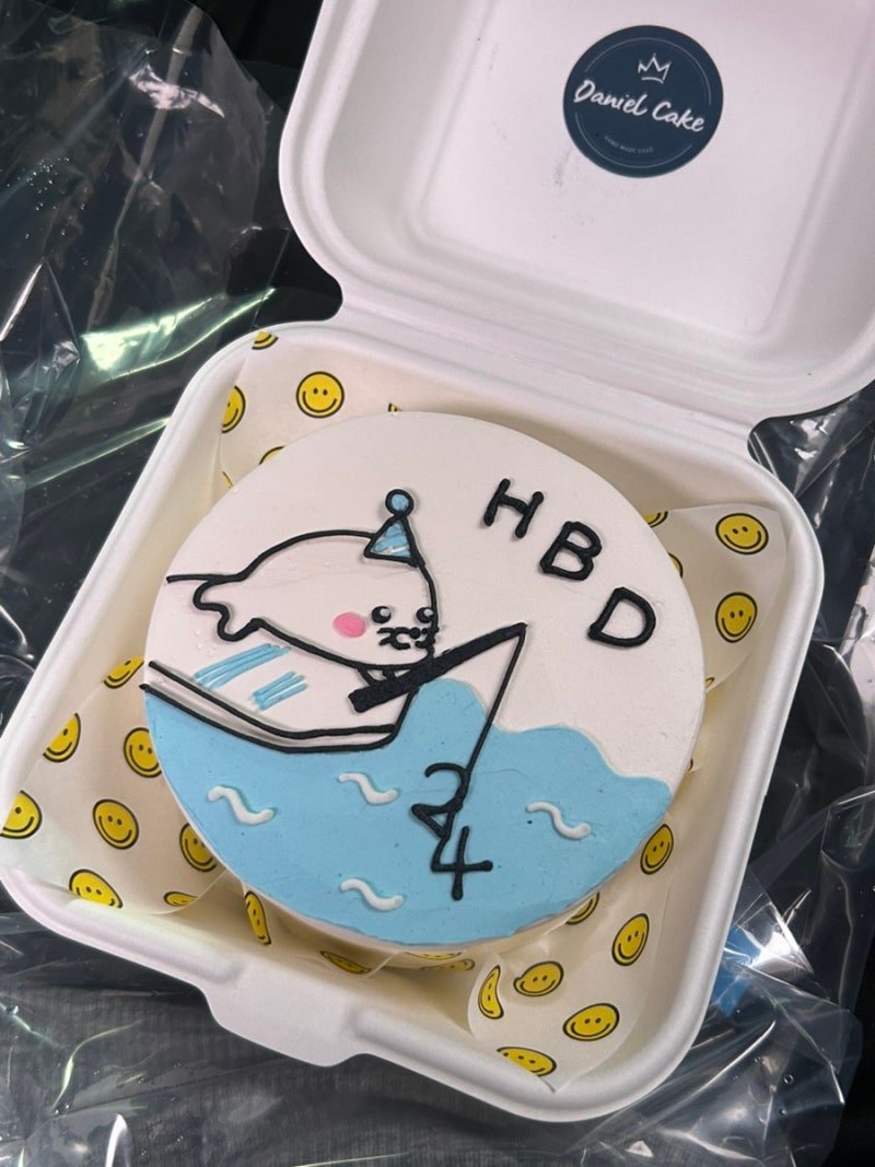 대구 두류동 도시락케이크 [다니엘케이크], 직접 그린 도안으로 만든 생일케이크