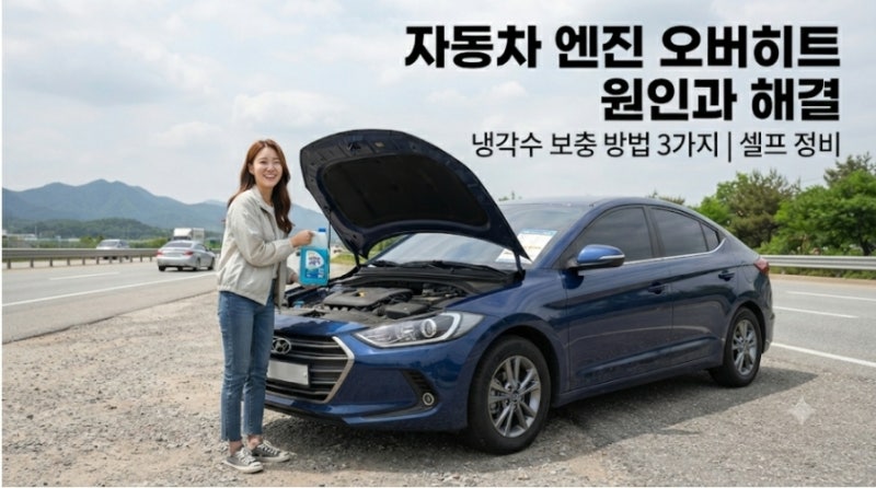 자동차 엔진 오버히트 원인과 냉각수 보충 방법 3가지